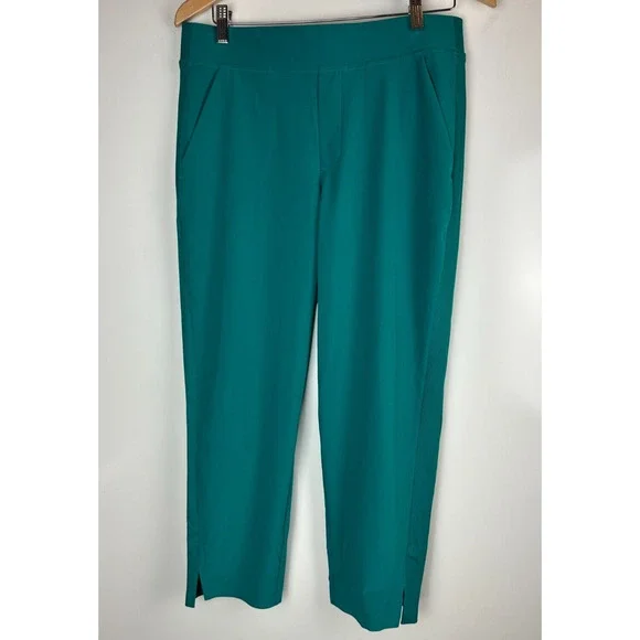 Athleta 2023 Brooklyn Ankle Pant Emerald Green Stretch Women's Size 10 Petite - Picture 12 of 13